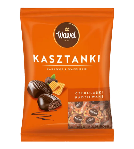WAWEL CZEKOLADKI LUZ 1KG KASZTANKI Z NADZIENIEM