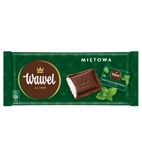 WAWEL CZEKOLADA 90G Z NADZIENIEM MIETOWYM