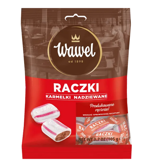WAWEL CUKIERKI KARMELKI 105G RACZKI Z NADZIENIEM