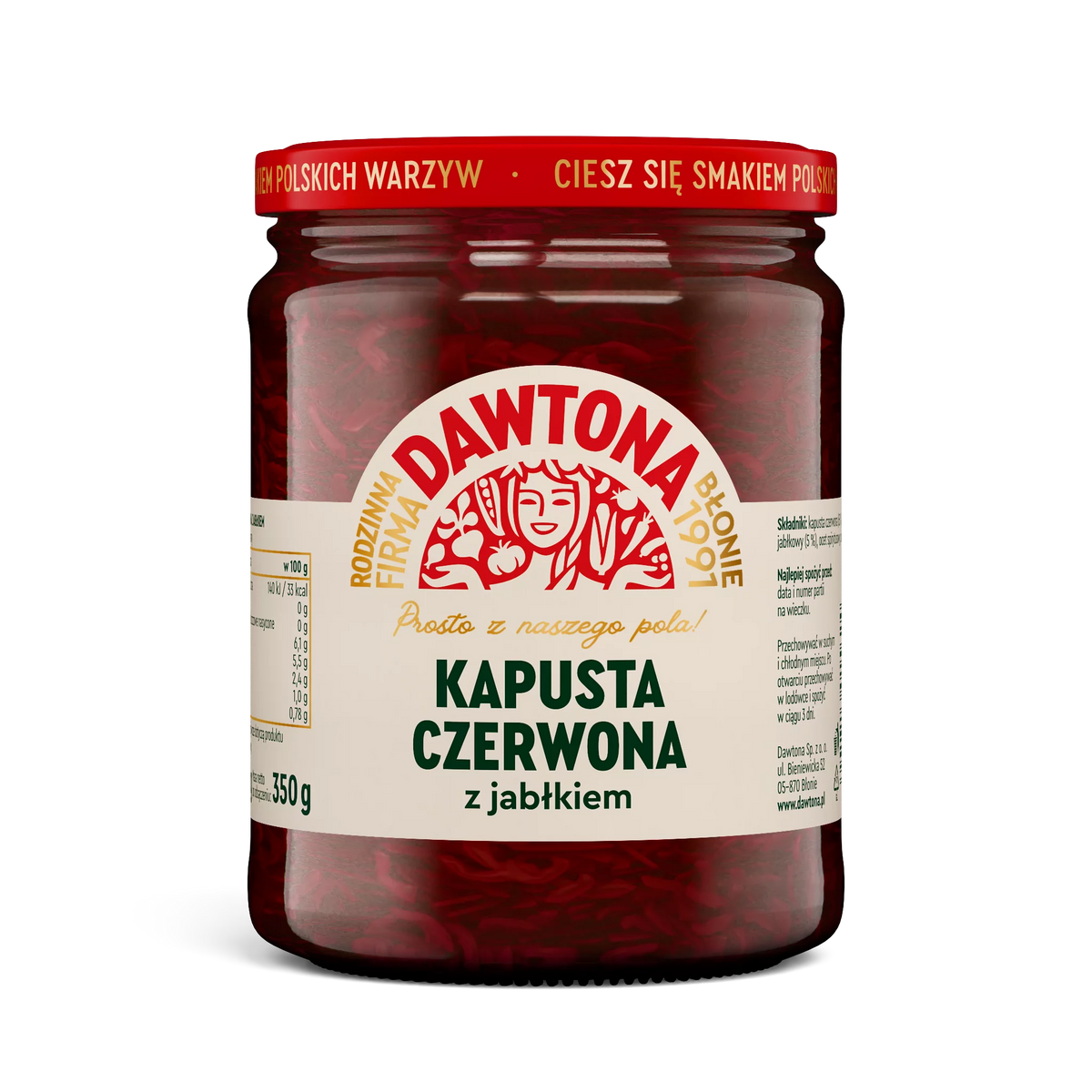 KAPUSTA CZERWONA/JABŁKO DAWTONA 500g