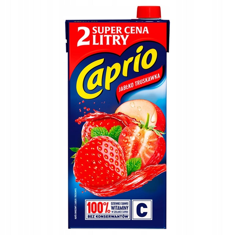 CAPRIO NAPOJ 2L KARTON JABLKO-TRUSKAWKA