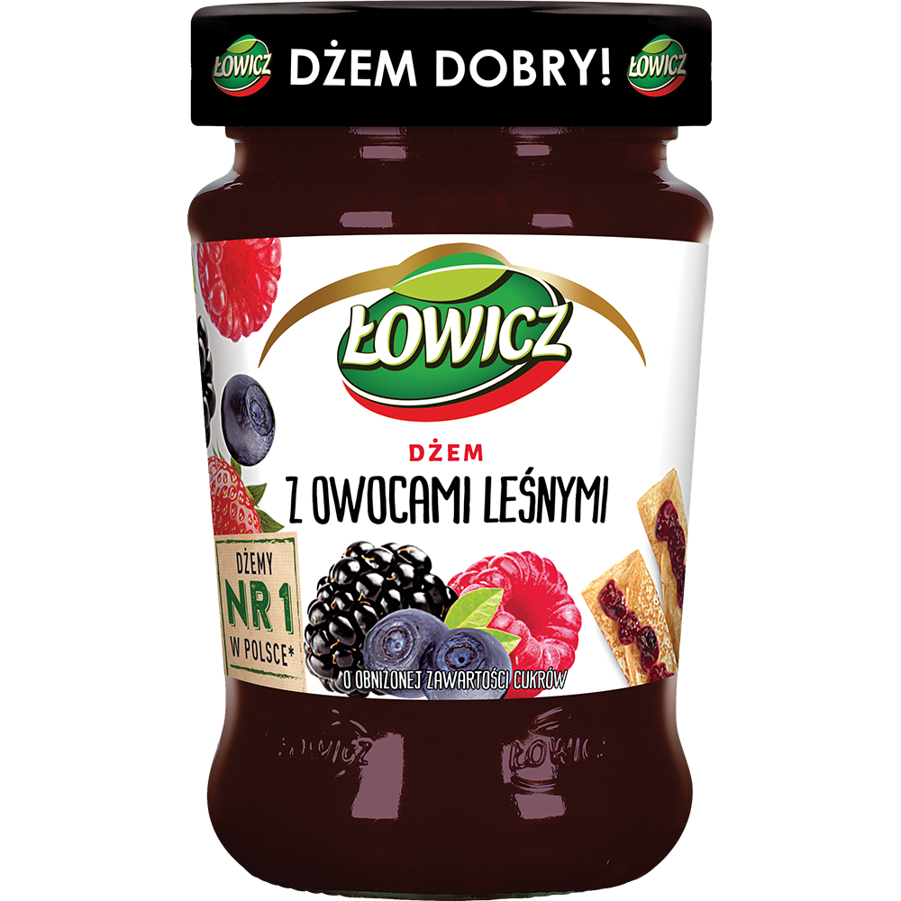 ŁOWICZ DŻEM Z OWOCAMI LEŚNYMI 280g