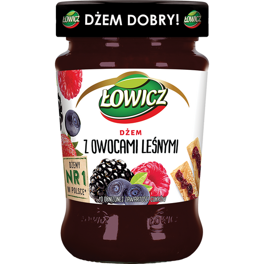 ŁOWICZ DŻEM Z OWOCAMI LEŚNYMI 280g