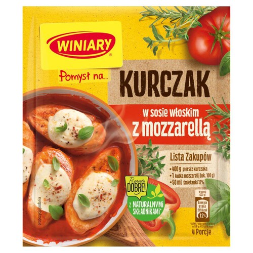 WINIARY POMYSŁ NA KURCZAKA Z MOZARELLĄ 35G