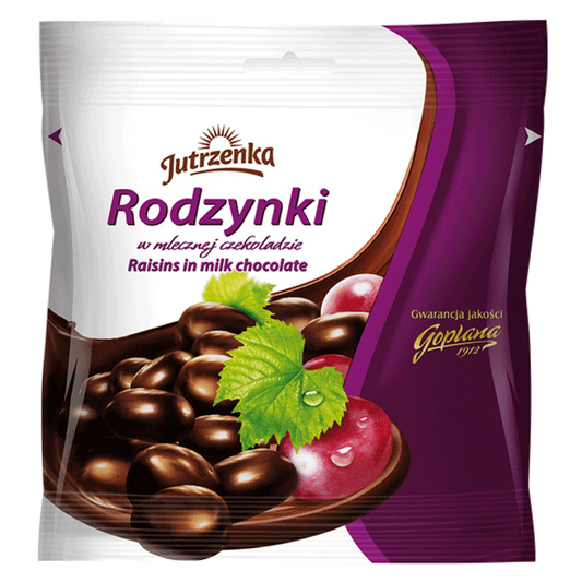 JUTRZENKA DRAŻE RODZYNKI W CZEKOLADZIE MLECZNEJ 80G