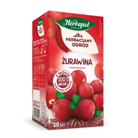 Herbapol Herbata Żurawina Herbaciany Ogród 20 x 2,5 g