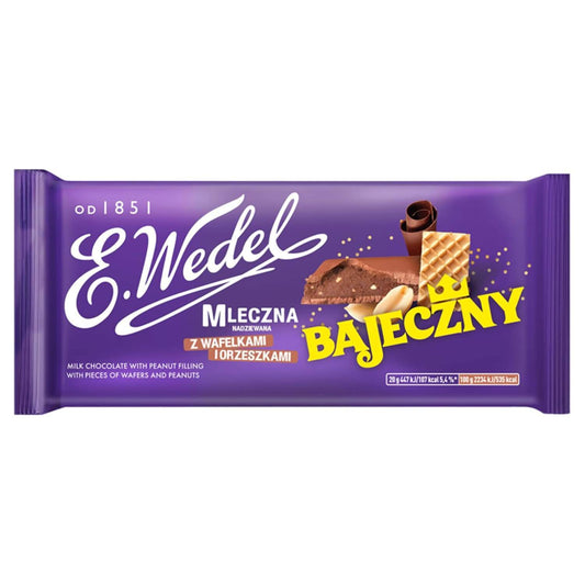 WEDEL BAJECZNY CZEKOLADA 100G MLECZNA Z NADZIENIEM