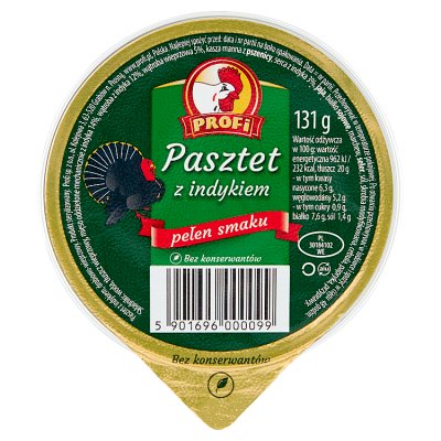 PASZTET Z INDYKIEM PROFI 131g