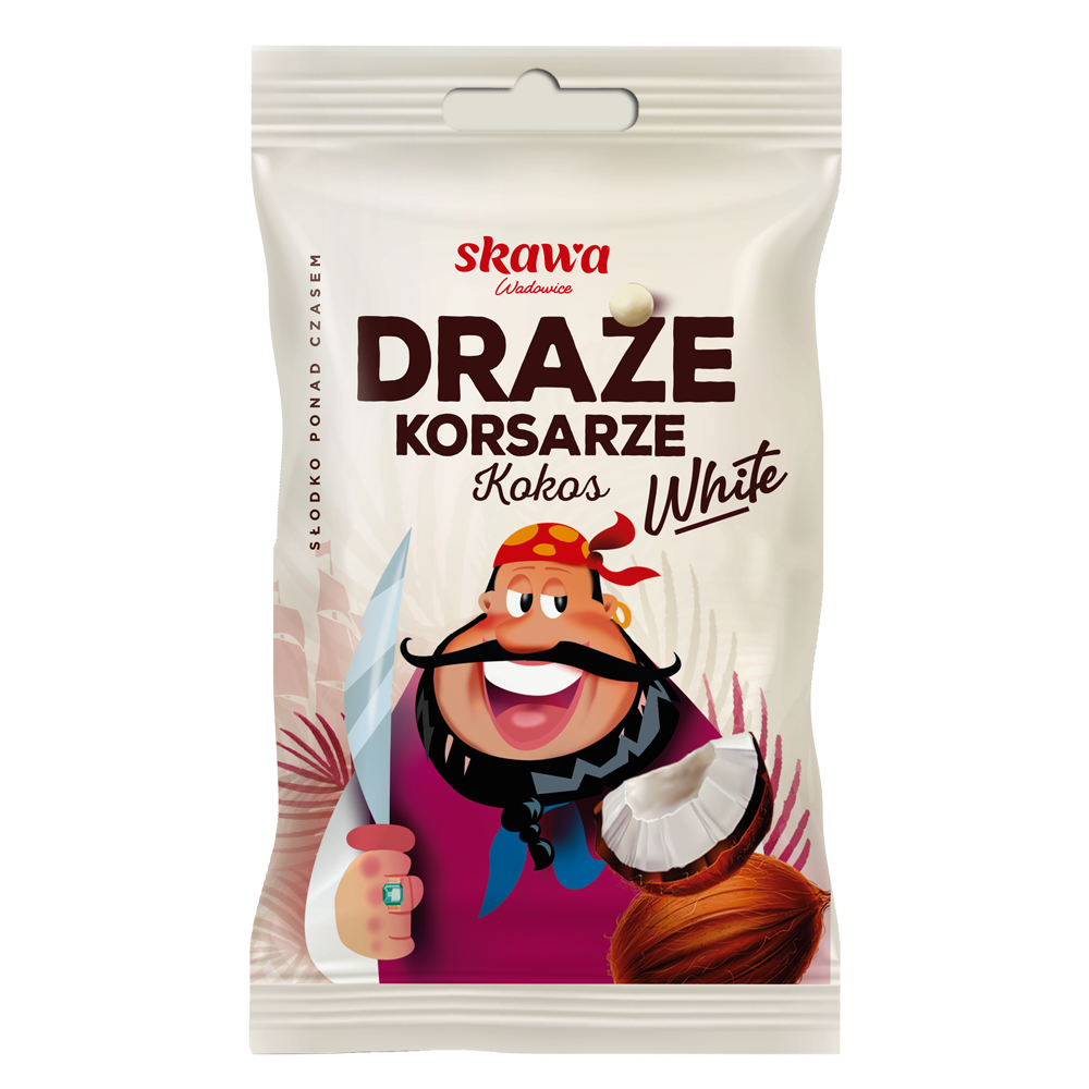 DRAŻE KOKOSOWE WHITE SKAWA 70g