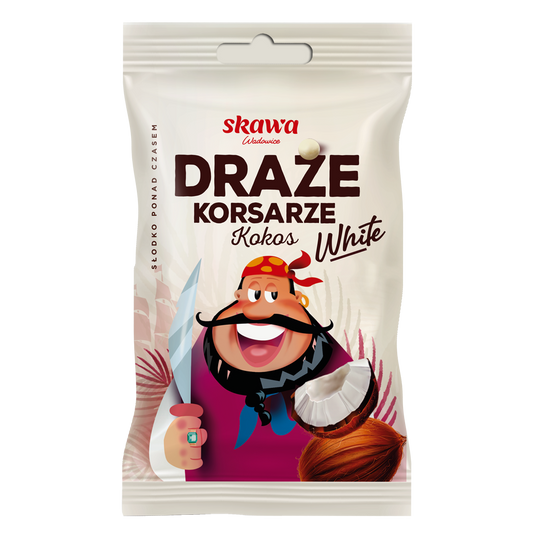 DRAŻE KOKOSOWE WHITE SKAWA 70g