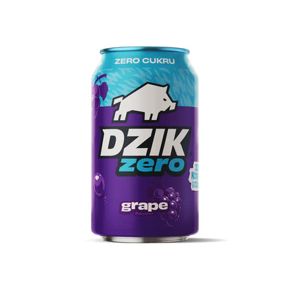 WK DZIK NAPOJ GAZOWANY 330ML PUSZKA WINOGRON ZERO KOFEINY ZERO KALORII