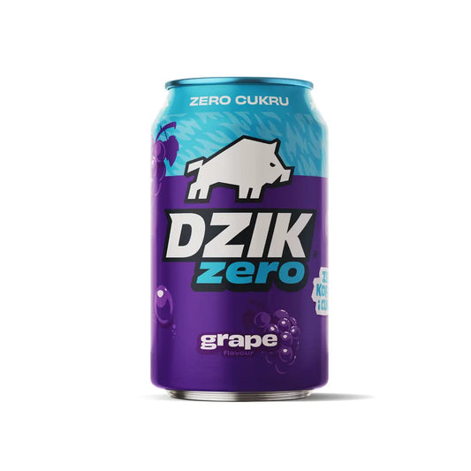 WK DZIK NAPOJ GAZOWANY 330ML PUSZKA WINOGRON ZERO KOFEINY ZERO KALORII