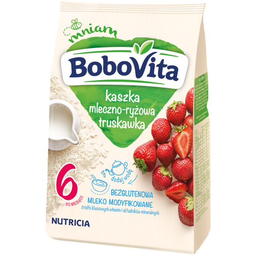 BOBOVITA KASZKA 230G MLECZN-RYZOWA TRUSKAWKO (6MC)