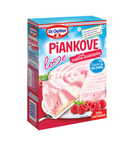 DR OETKER CIASTO W PROSZKU 160G PIANKOVE LOVE MALINA SMIETANKA