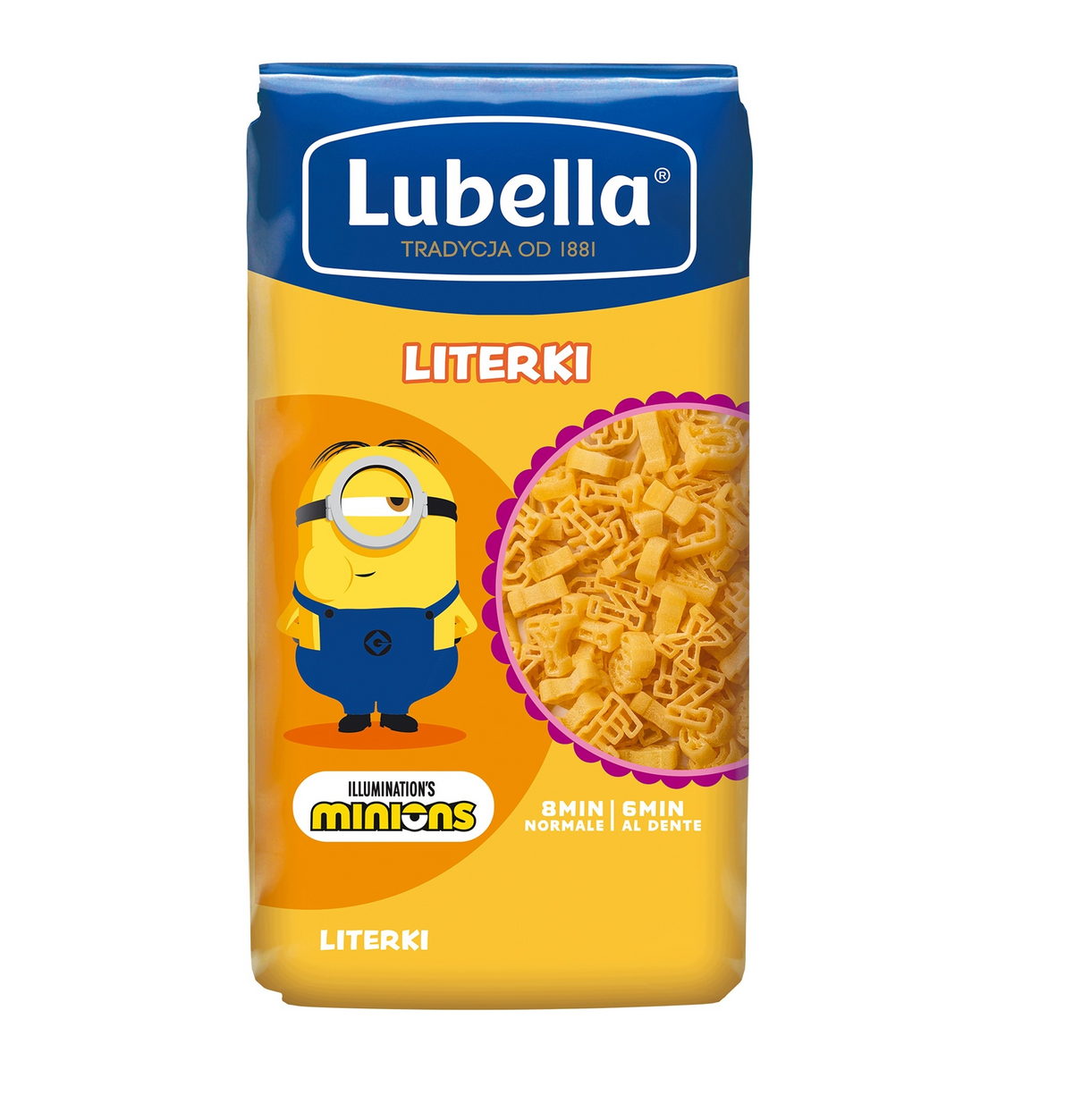 LUBELLA MAKARON 350G MINIONKI LITERKI
