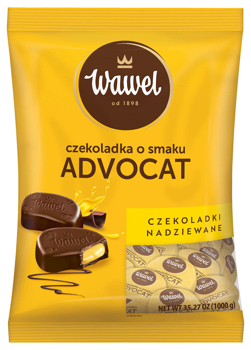 WAWEL CZEKOLADKI LUZ 1KG ADVOCAT Z NADZIENIEM