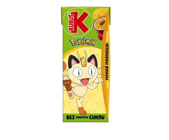 KUBUS NAPOJ 200ML KARTON POKEMON MANGO-MARAKUJA