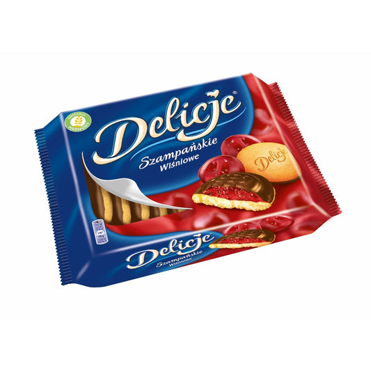 DELICJE CIASTKA 294G WISNIOWE Z GALARETKA