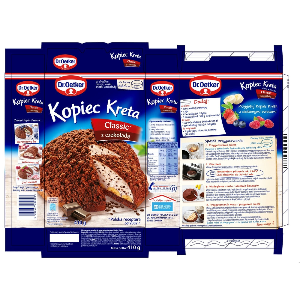 Ciasto kopiec kreta dr.Oetker 410g