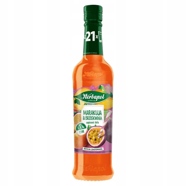 HERBAPOL SYROP 420ML MARAKUJA Z BRZOSKWINIA