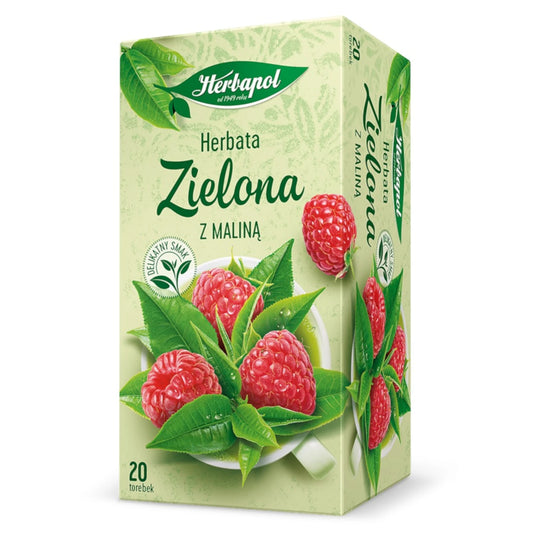 HERBAPOL HERBATA ZIELONA 20*1,7G Z MALINA