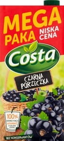 COSTA NAPOJ 2L CZARNA PORZECZKA KARTON HORTEX