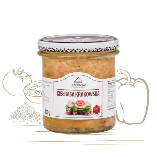 BACÓWKA KIEŁBASA KRAKOWSKA SŁOIK 300G