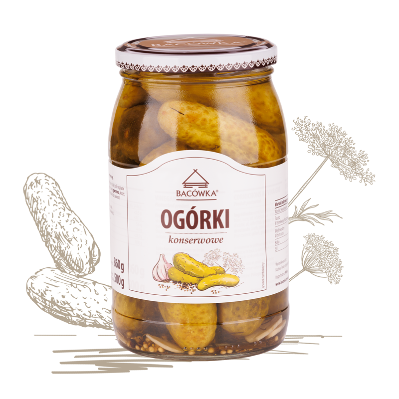 BACOWKA OGORKI KONSERWOWE 900G