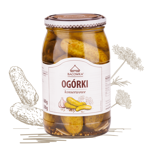 BACOWKA OGORKI KONSERWOWE 900G