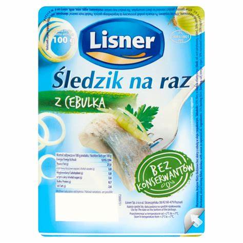 LISNER ŚLEDZIK NA RAZ Z CEBULĄ 100G