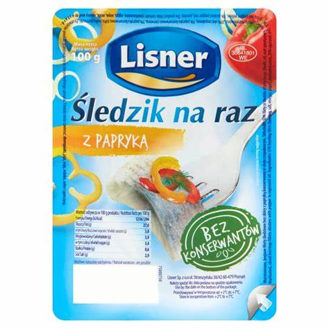 LISNER ŚLEDZIK NA RAZ Z PAPRYKĄ 100G