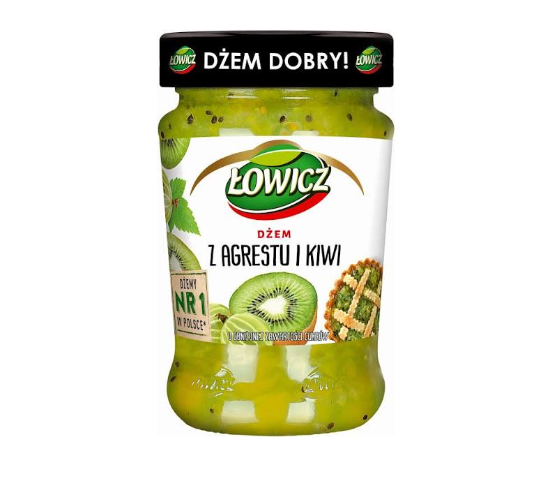 ŁOWICZ DZEM 280G KIWI AGREST NISKOSLODZONY