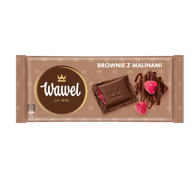 WAWEL CZEKOLADA 90G BROWNIE Z MALINAMI