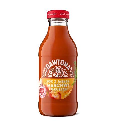 DAWTONA SOK 300ML SZKLO MARCHEW Z GRUSZKA
