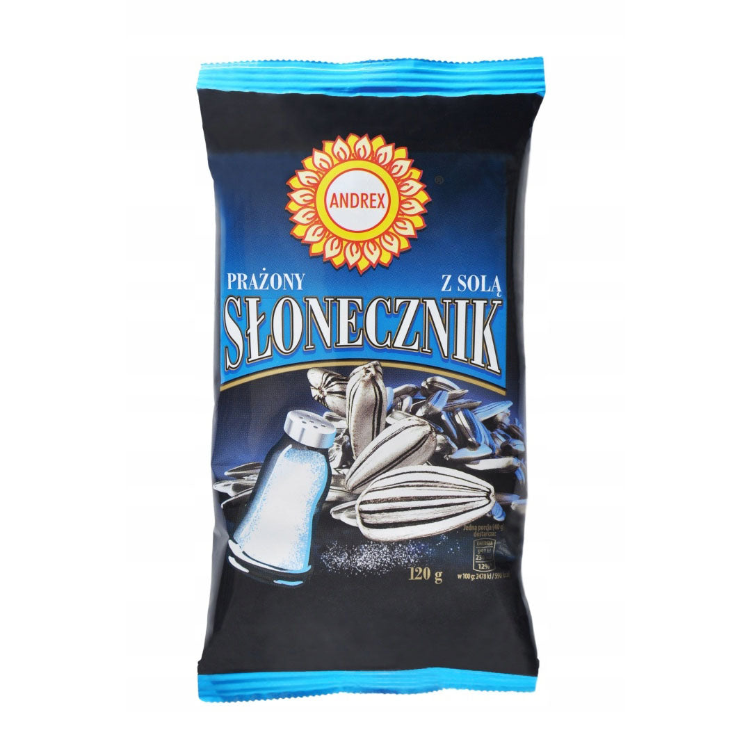 SŁONECZNIK PRAŻONY SOLONY ANDREX 120g