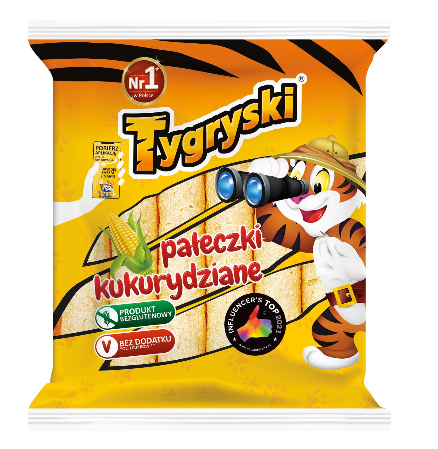 Chrupki kukurydziane Pałki Tygryski 50g