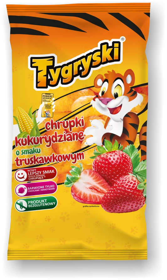 Chrupki kukurydziane Truskawkowe Tygryski 70g