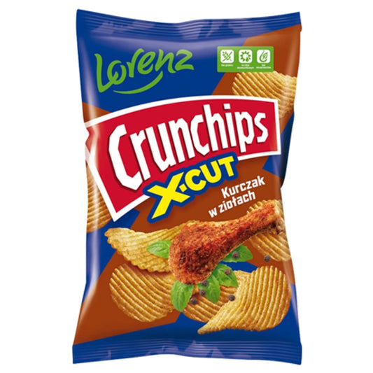 LORENZ CHRUPKI CRUNCHIPS X-CUT KURCZAK W ZIOŁACH 140G