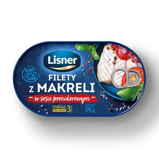 LISNER FILET Z MAKRELI W S.POMIDOROWYM 170G