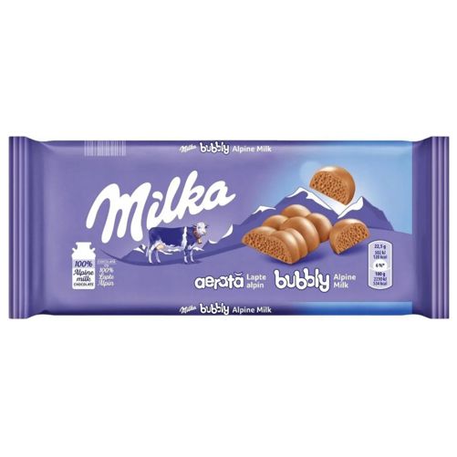 JACOBS CZEK. MILKA BUBBLY MILK 90G