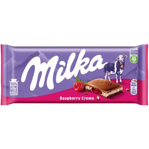 MILKA CZEKOLADA 100G RASPBERRY CREME