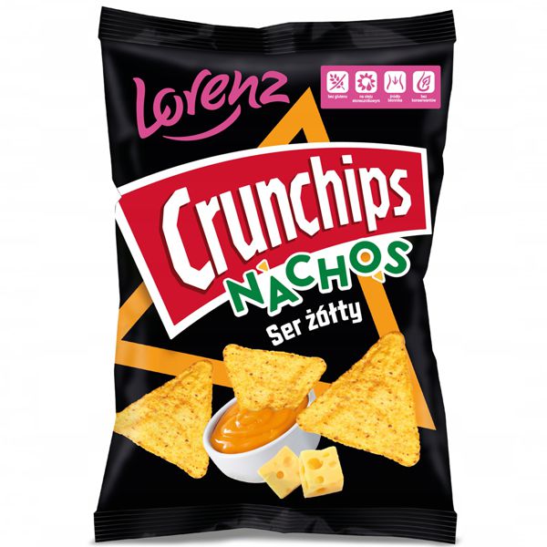 LORENZ CHRUPKI CRUNCHIPS NACHOS SER ŻÓŁTY 100G