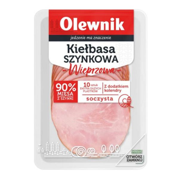 OLEWNIK KIEŁBASA SZYNKOWA WIEPRZOWA 90G