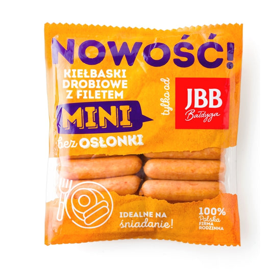 JBB KIEŁBASKI DROBIOWE Z FILETEM MINI BEZ OSŁONKI 0,8KG