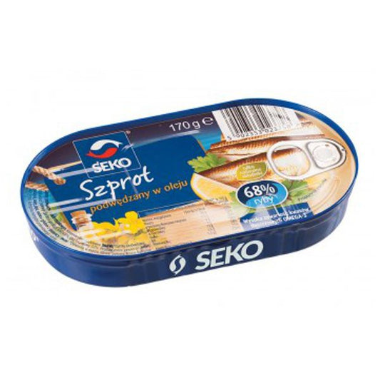 SEKO SZPROT WINTER PODWĘDZONY W OLEJU 170G