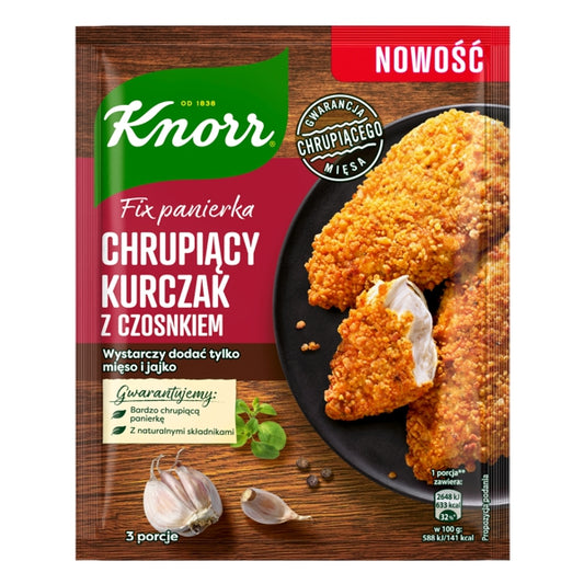 KNORR MIESZANKA W PROSZKU FIX CHRUPIACY KURCZAK Z CZOSNKIEM 70G