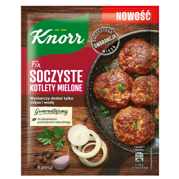 KNORR MIESZANKA W PROSZKU FIX SOCZYSTE KOTLETY MIELONE 70G