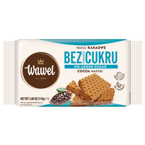 WAWEL WAFLE KAKAOWE B/CUKRU 110G