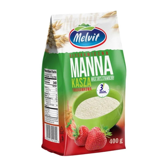 MELVIT KASZA MANNA TRUSKAWKOWA 400G