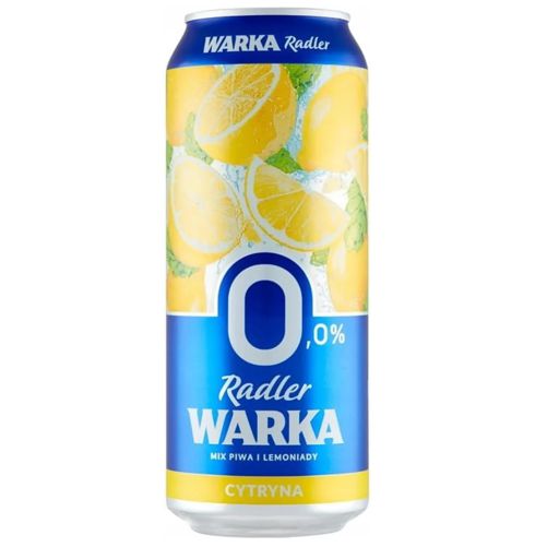 PIWO WARKA RADLER CYTRYNA 0% PUSZKA 500ML